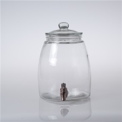 Szklany dozownik napojów z kranikiem z PP