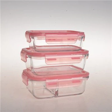 Szklane pojemniki do przechowywania z pokrywką zaciskową