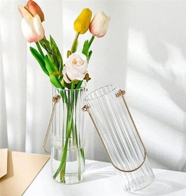 Wazony cylindryczne z przezroczystego szkła 9 cali