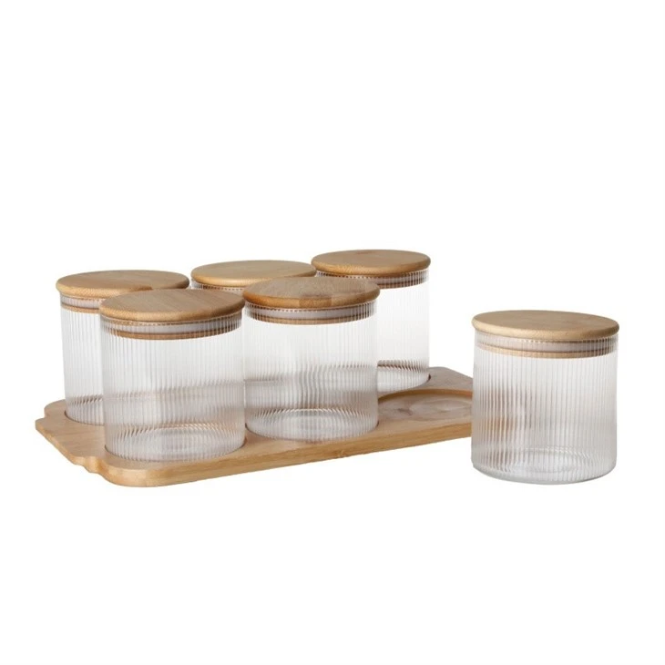 Premium 6-Piece High Borosilicate Glass Jar factory