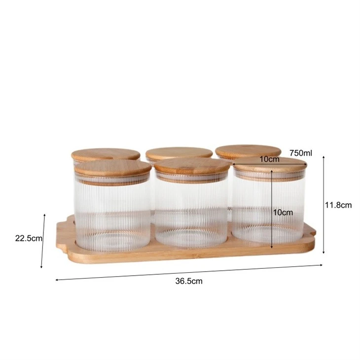 Premium 6-Piece High Borosilicate Glass Jar high quality